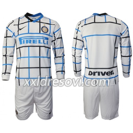 Inter Milan Drugi Dječji Komplet Dresovi za Nogomet 2020-2021 Dugim Rukavima (+ kratke hlače)